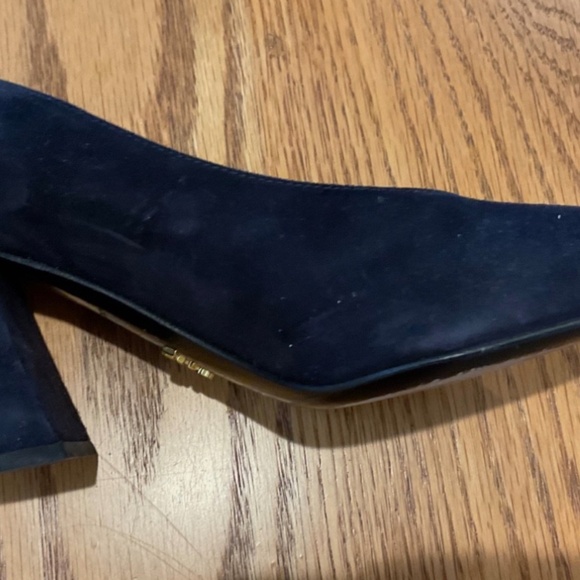 Prada Navy Suede Block Heel Pumps Size 36½ | Italian | Pointed Toe | Dust Bags - Picture 14 of 14
